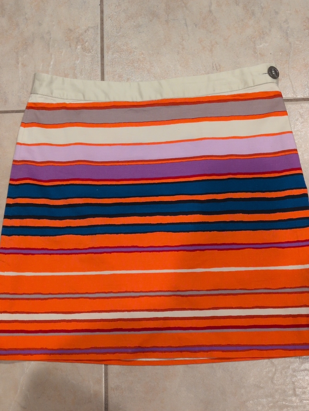 The Limited Orange Striped Skirt Size Medium